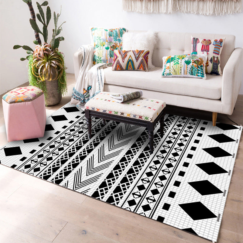 Designer Wohnzimmerteppich Mehrfarbig Geometrisches Muster Innenbereich Teppich Polypropylen Anti-Rutsch-Rücken Bereichsteppich