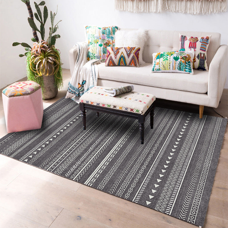 Designer Wohnzimmerteppich Mehrfarbig Geometrisches Muster Innenbereich Teppich Polypropylen Anti-Rutsch-Rücken Bereichsteppich