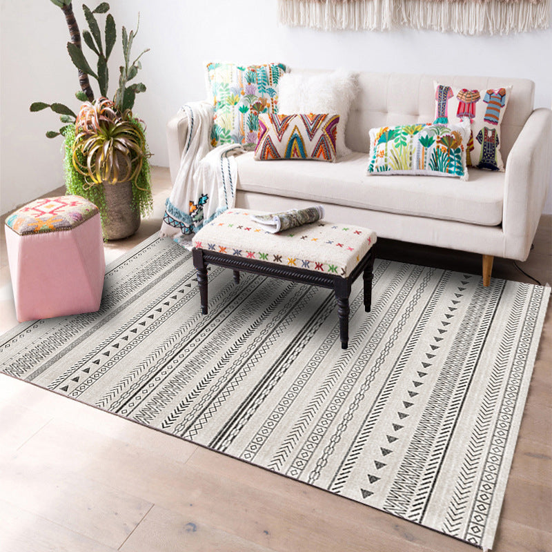 Designer Wohnzimmerteppich Mehrfarbig Geometrisches Muster Innenbereich Teppich Polypropylen Anti-Rutsch-Rücken Bereichsteppich