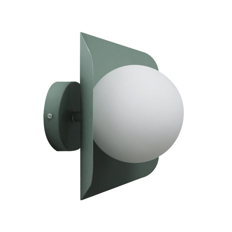 Frendorf | 1 Licht Orb Shade Wandleuchte Kinder Metall Glas Wandleuchte mit Candy Farbe für Kinderzimmer