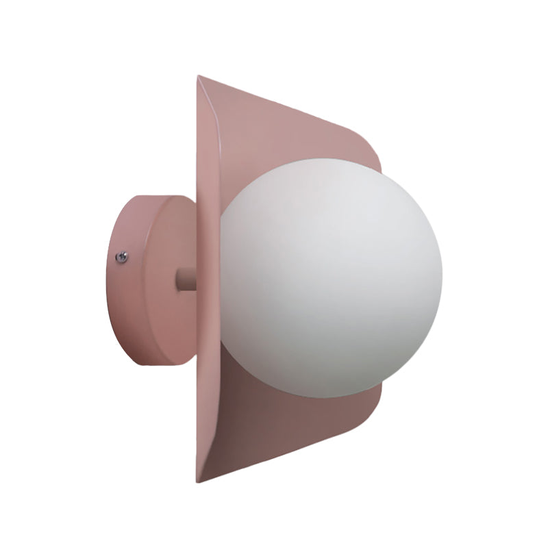 Frendorf | 1 Licht Orb Shade Wandleuchte Kinder Metall Glas Wandleuchte mit Candy Farbe für Kinderzimmer