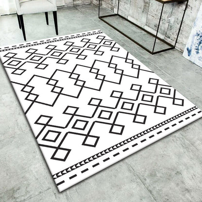 Frendorf | Eenvoudig Woonkamer Tapijt Meerdere Kleur Geometrische Print Binnen Tapijt Antislip Ondergrond Huisdiervriendelijk Gebied Tapijt