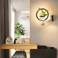 Frendorf | Decoratieve Lusvormige Wandlamp Metalen LED Wandlamp met Spot en Plantenpot in Zwart-Wit
