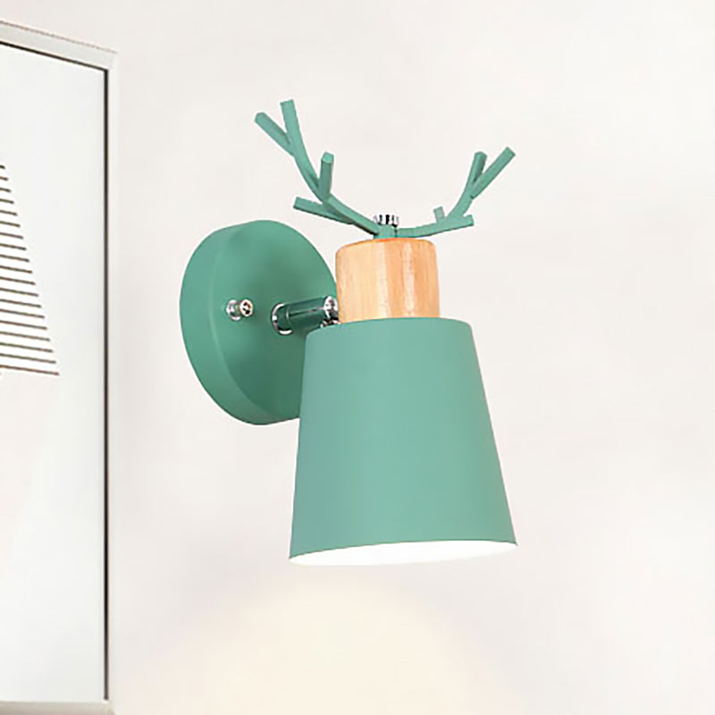 Frendorf | Draaibare Macaron Loft Groene Wandlamp Emmer Schaduw 1 Kop Metaal Wandlamp voor Entree