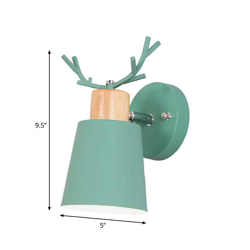 Frendorf | Draaibare Macaron Loft Groene Wandlamp Emmer Schaduw 1 Kop Metaal Wandlamp voor Entree