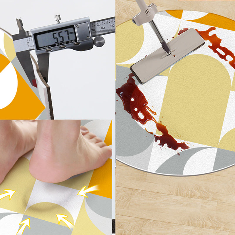 Frendorf | Beruhigender Dekorteppich Multi Color Geometrischer Druck Innenteppich PVC Rutschfeste Rückseite Einfach zu reinigen Bereichsteppich