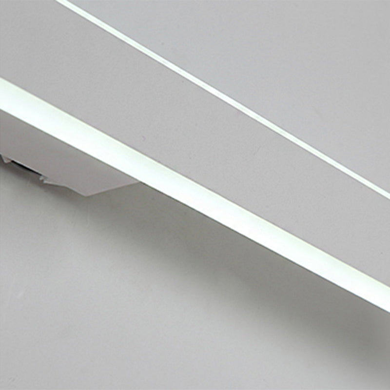 Lineare Vanity Lampe Zeitgenössische Acryl Led Weiße Badezimmer Spiegel Scheinwerfer in Weiß/Warmes Licht, 16"/23.5"/31.5" Breit