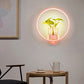 Frendorf | Künstlerische Loop-förmige Wandlampe Metall Nachttisch Wandlicht mit klarem Glas PflanzenTopf