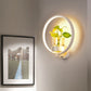Frendorf | Künstlerische Loop-förmige Wandlampe Metall Nachttisch Wandlicht mit klarem Glas PflanzenTopf