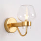 Frendorf | 1 Glühbirne Glas Wandlampe Tradition Klar/Amber/Rauchgrau Glas Wandbeleuchtung Fixture für Nachttisch