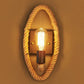 Frendorf | Metalen Open Bulb Wandlamp Landhuis 1 Hoofd Corridor Wandlamp met Touwring in Bruin