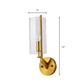 Frendorf | 1/2 Gloeilampen Tube Wandlamp Traditioneel Helder Glas Wandverlichting Fixture in Goud voor Bedzijde