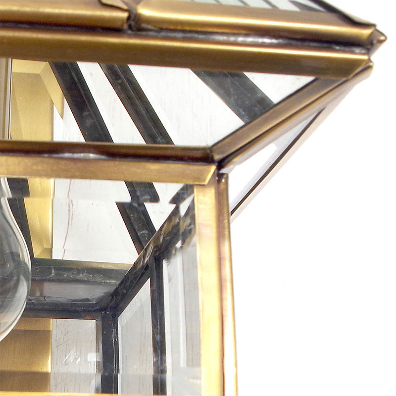 Frendorf | Messing Huis Wandlamp Traditionele Heldere Glas 1 Lamp Wand Gemonteerd Lamp voor Balkon