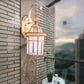 Frendorf | Hexagoon Helder Glas Wandlamp Traditie 1 Hoofd Messing Opbouw Wandlicht voor Trap