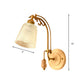 Frendorf | 1 Glühbirne Kegel Wandleuchte Tradition Prismen Glas Wand Lichtarmatur in Messing mit gebogenem Arm