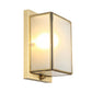Frendorf | Messing Rechthoekige Wandlamp Traditionary Wit Glas 1/2 Koppen Muur Bevestigde Verlichting voor Woonkamer