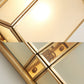 Frendorf | Messing Rechthoekige Wandlamp Traditionary Wit Glas 1/2 Koppen Muur Bevestigde Verlichting voor Woonkamer