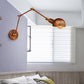 Frendorf | 4"/6.5" Dia Domed Metal Wandlamp Fixture Vintage Stil 1 Kop Studie Kamer Verstelbare Wandlamp Licht in Roest