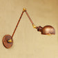 Frendorf | 4"/6.5" Dia Domed Metal Wandlamp Fixture Vintage Stil 1 Kop Studie Kamer Verstelbare Wandlamp Licht in Roest