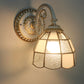Frendorf | 1-Hoofdschaal Wandlamp Tiffany-stijl Handgemaakt Glazen Wandlamp voor Woonkamer