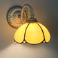 Frendorf | 1-Hoofdschaal Wandlamp Tiffany-stijl Handgemaakt Glazen Wandlamp voor Woonkamer