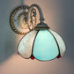 Frendorf | 1-Hoofdschaal Wandlamp Tiffany-stijl Handgemaakt Glazen Wandlamp voor Woonkamer