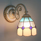 Frendorf | 1-Hoofdschaal Wandlamp Tiffany-stijl Handgemaakt Glazen Wandlamp voor Woonkamer