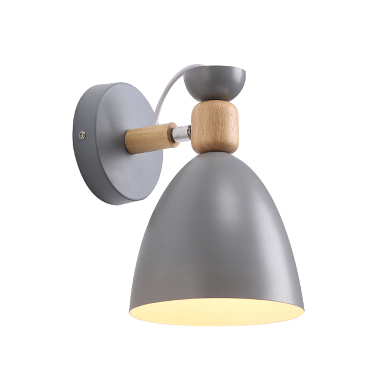 Einzelnes Nachttisch Wandmontierte Leselampe Macaron Adjustable Wandlampe mit Glockenmetallschirm