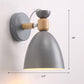 Einzelnes Nachttisch Wandmontierte Leselampe Macaron Adjustable Wandlampe mit Glockenmetallschirm