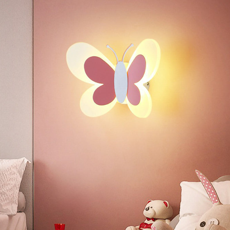 Dekorative Schmetterlings-Wandlampe Acryl Kinderzimmer LED Wandmontage Lampe