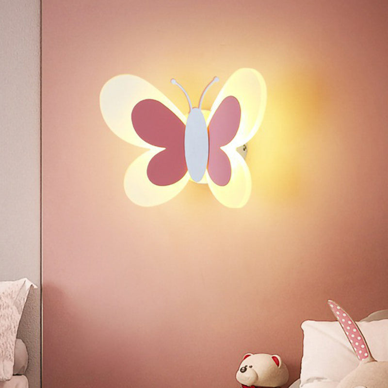 Dekorative Schmetterlings-Wandlampe Acryl Kinderzimmer LED Wandmontage Lampe