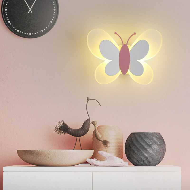 Dekorative Schmetterlings-Wandlampe Acryl Kinderzimmer LED Wandmontage Lampe