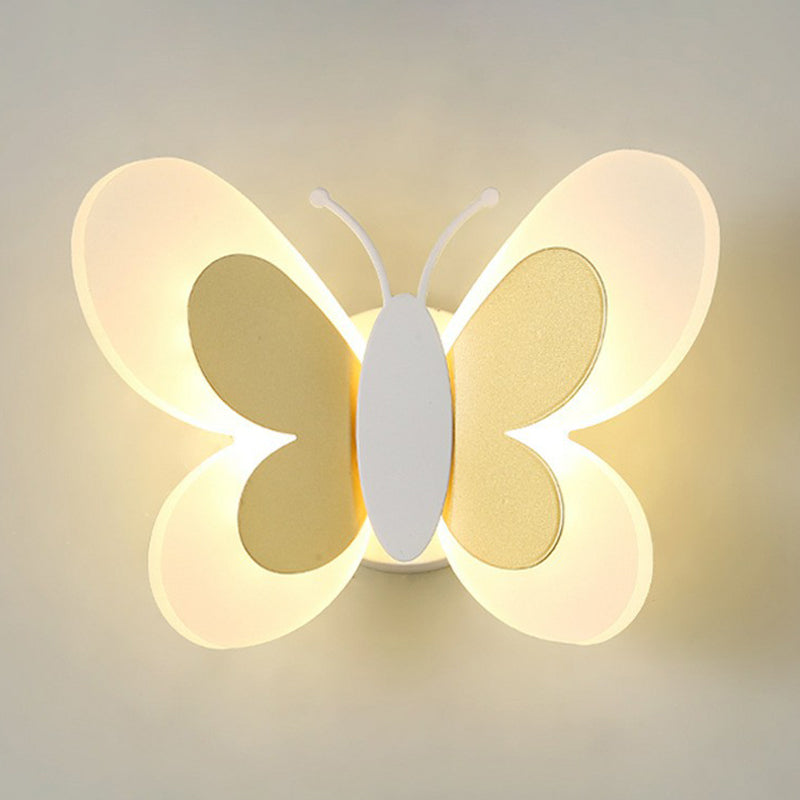 Dekorative Schmetterlings-Wandlampe Acryl Kinderzimmer LED Wandmontage Lampe
