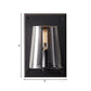 Frendorf | 1 Glühbirne Wohnzimmer Wandleuchte Lampe Tradition Schwarz/Gold Wandbeleuchtung Fixture mit Kegel Klarglas-Schirm