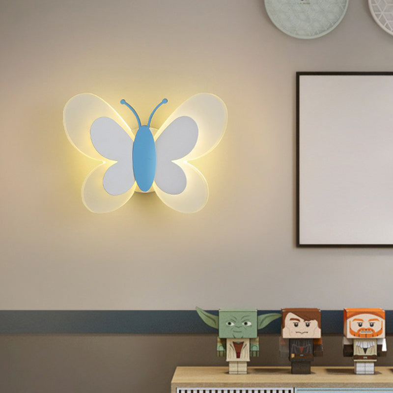 Dekorative Schmetterlings-Wandlampe Acryl Kinderzimmer LED Wandmontage Lampe