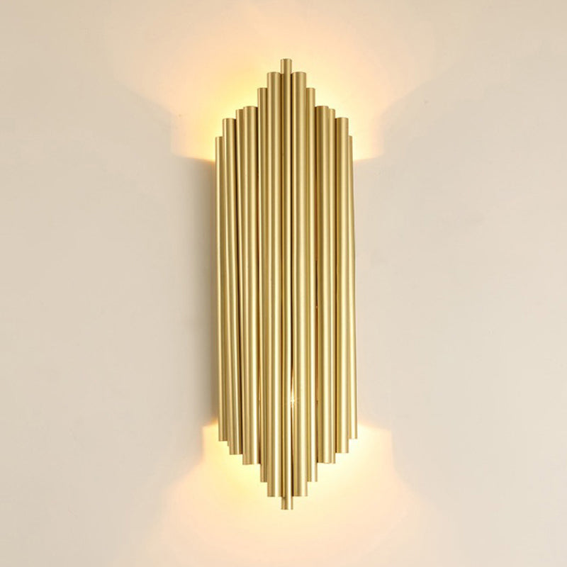 Frendorf | 16"/19.5" Breite Rohr Wandlampe Traditionell Metall 4 Köpfe Gold Wandleuchte für Wohnzimmer