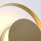 Frendorf | Gold Circular Wall Lighting Traditionary Metal LED Wandleuchte in Warm/Weiß Licht für Wohnzimmer