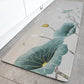 Chinoiserie Floral Printed Rug Mehrfarbiger PVC-Bereichsteppich Rutschfeste Rückseite Haustierfreundlicher Innenbereichsteppich für das Schlafzimmer
