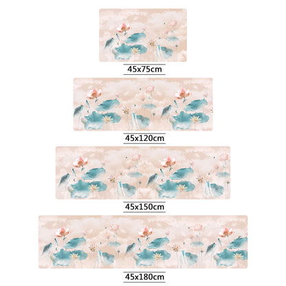 Chinoiserie Floral Printed Rug Mehrfarbiger PVC-Bereichsteppich Rutschfeste Rückseite Haustierfreundlicher Innenbereichsteppich für das Schlafzimmer