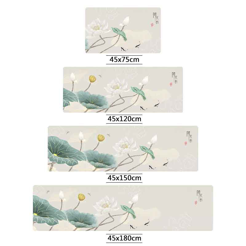 Chinoiserie Floral Printed Rug Mehrfarbiger PVC-Bereichsteppich Rutschfeste Rückseite Haustierfreundlicher Innenbereichsteppich für das Schlafzimmer
