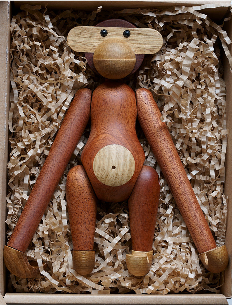 Cheeky Monkey Massivholz Ornament