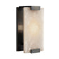 Frendorf | 10.5"/18.5" Breite Rechteckige Wandleuchte Traditionary Metall 1 Kopf Schwarz/Messing Wandlampe Vorrichtung mit Weißem Marmor