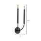 Frendorf | 1/2 lampen rohr wandlampe tradition metall wandleuchte in schwarz/messing für das esszimmer