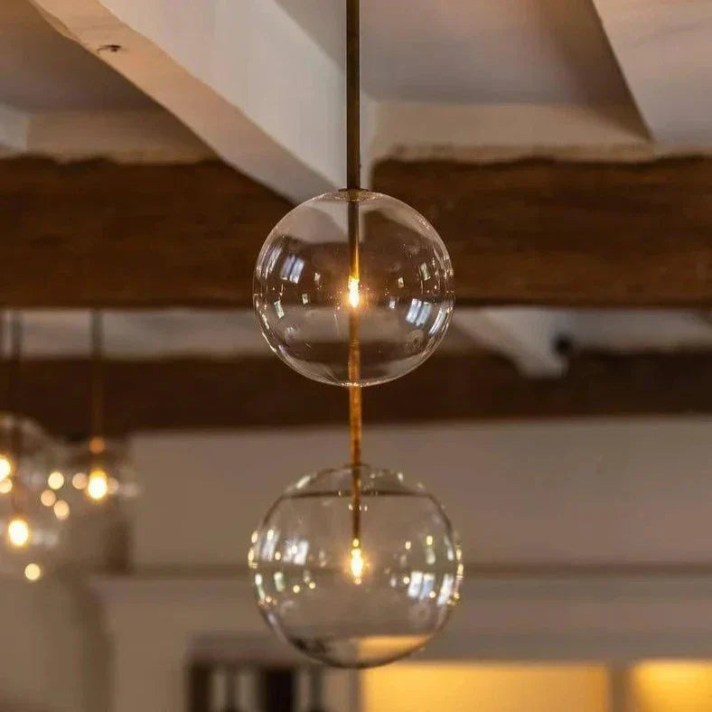 Frendorf | CrystalHollow Glas Pendelleuchte | Elegantes Design | Dimmbares Licht | Stilvolle Beleuchtung für Zuhause