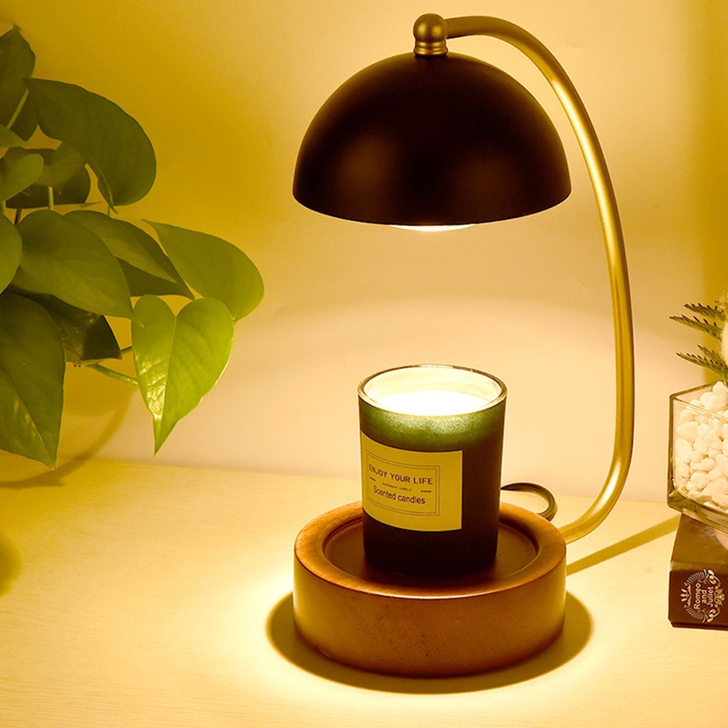 Frendorf | Lumivine Arto LED Tischlampe | Japanisches Design | Dimmbare Wachsoptik | Kreative Beleuchtung