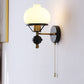 Frendorf | GeoLuxe Französische Geometrische Wandlampe | Eisen & Glas | 1-Licht Design für Wohnzimmer