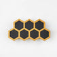 Frendorf | LumoHex Prime | Modernes Outdoor LED Wandlicht | Hexagon Schwarz-Gold Kombination