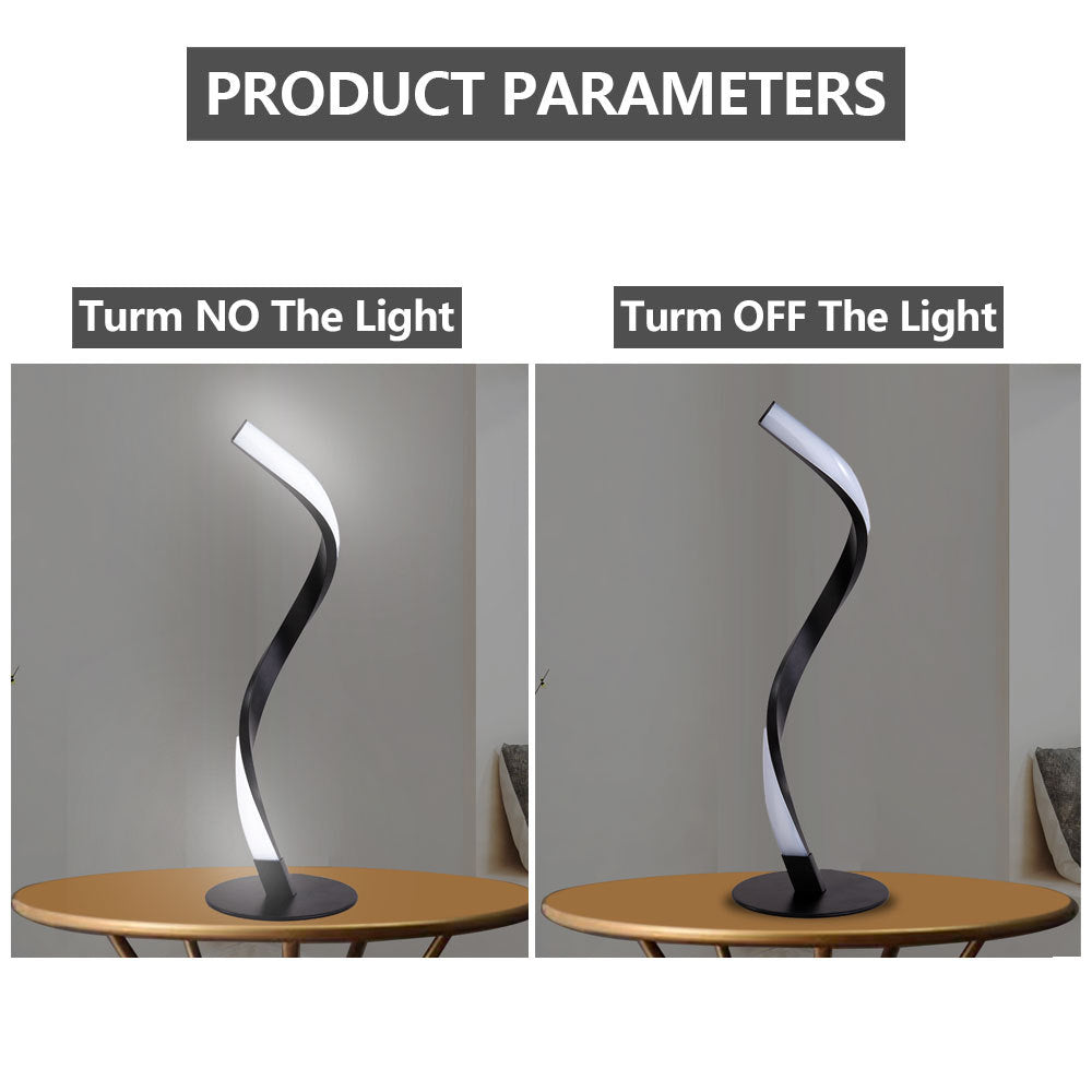 Moderne Minimalistische Aluminium Spiralstreifen LED Tischlampe Für Zuhause Büro