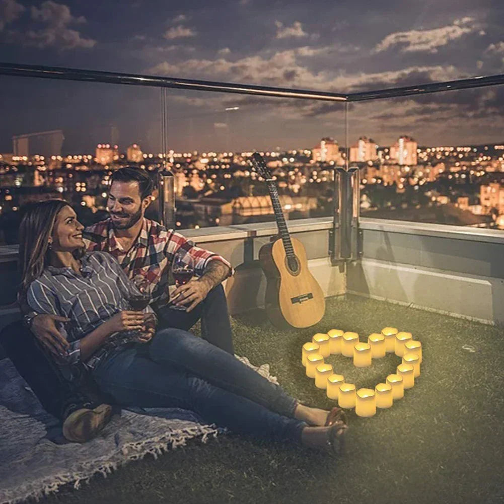 Frendorf | Batteriebetriebene LED-Teelichter mit warmweißem Flackereffekt