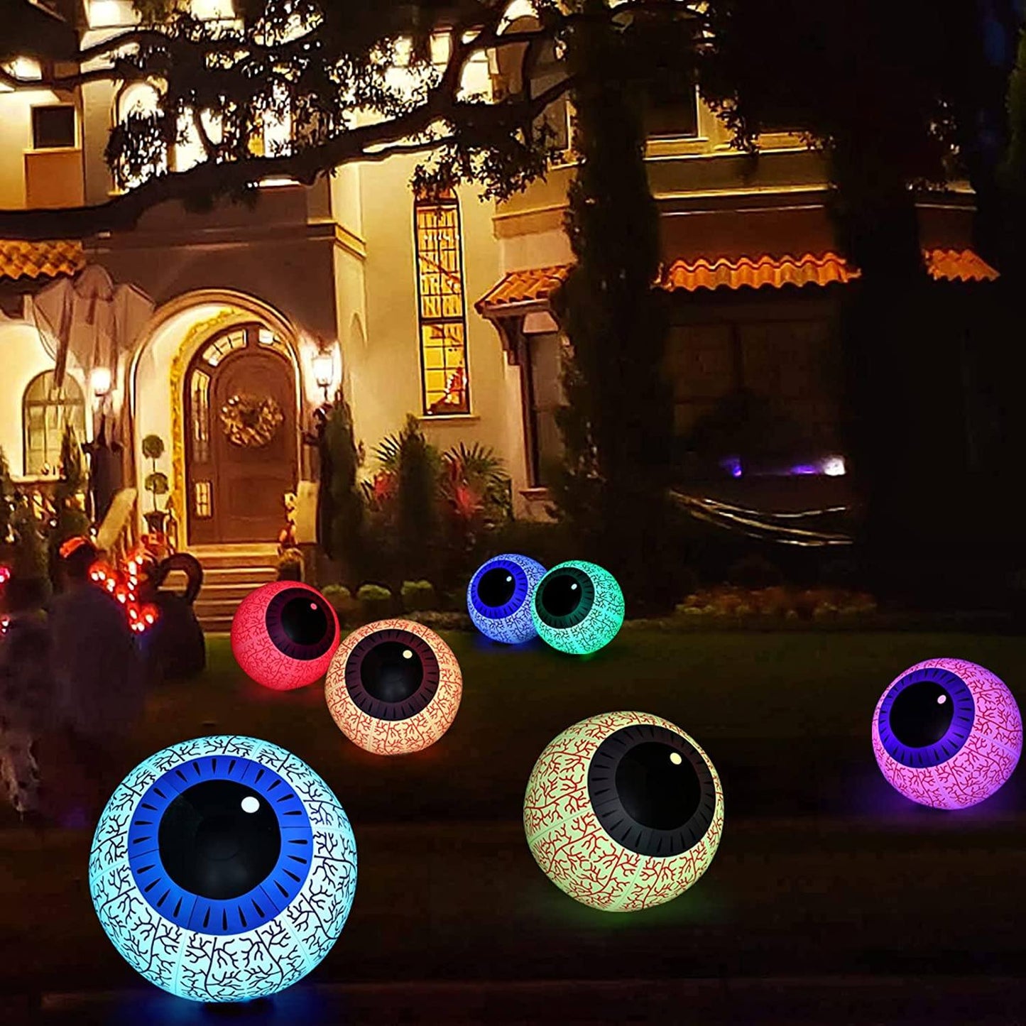 Frendorf | 24-Zoll Halloween aufblasbare Geister-Augen Dekoration